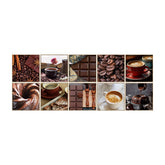 Create a Cozy Atmosphere with Coffee Bean Pattern Brick Decals Easy Peel and Stick Coffee Wall Stickers  for Kitchen, Bathroom, and Living Room